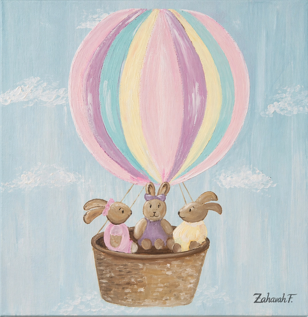 Vintage Airballoon painting